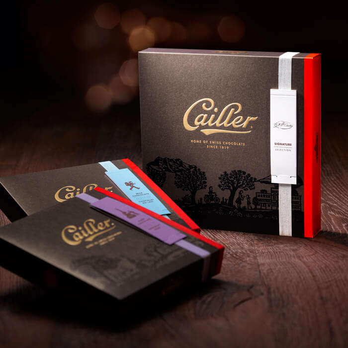 Cailler international Maison cailler retail design shelf packaging premium luxe