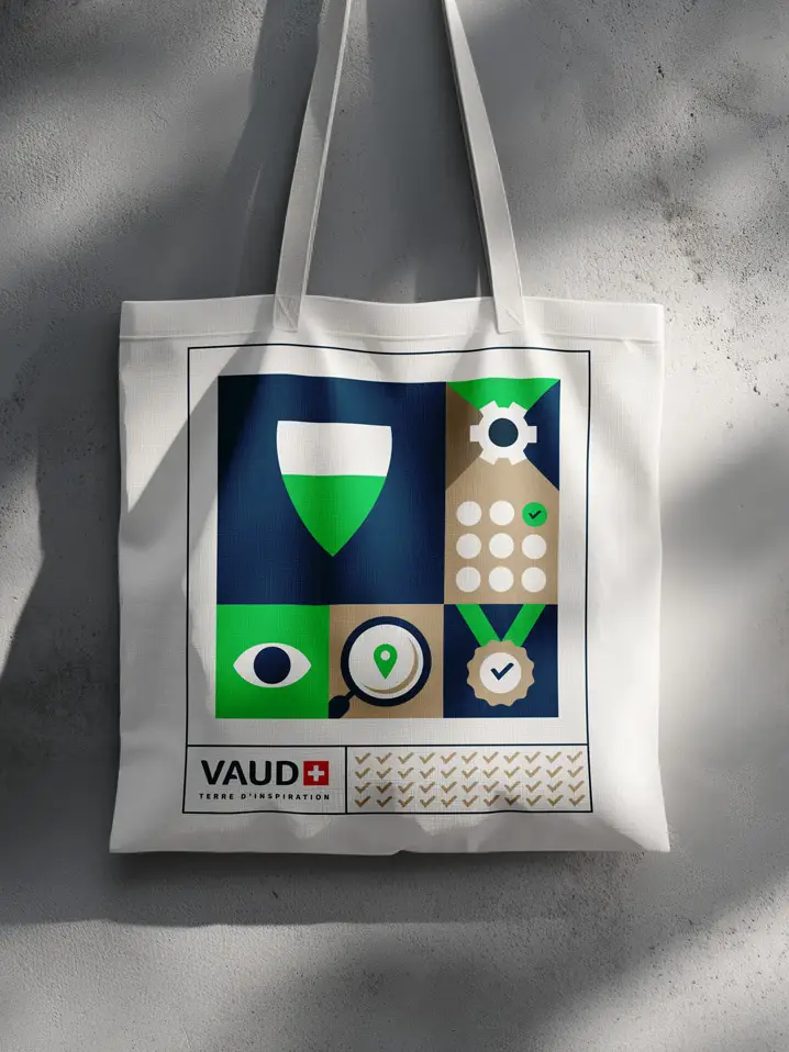 Tote bag Vaud+ — Branding pour la marque promotionnelle du canton de Vaud