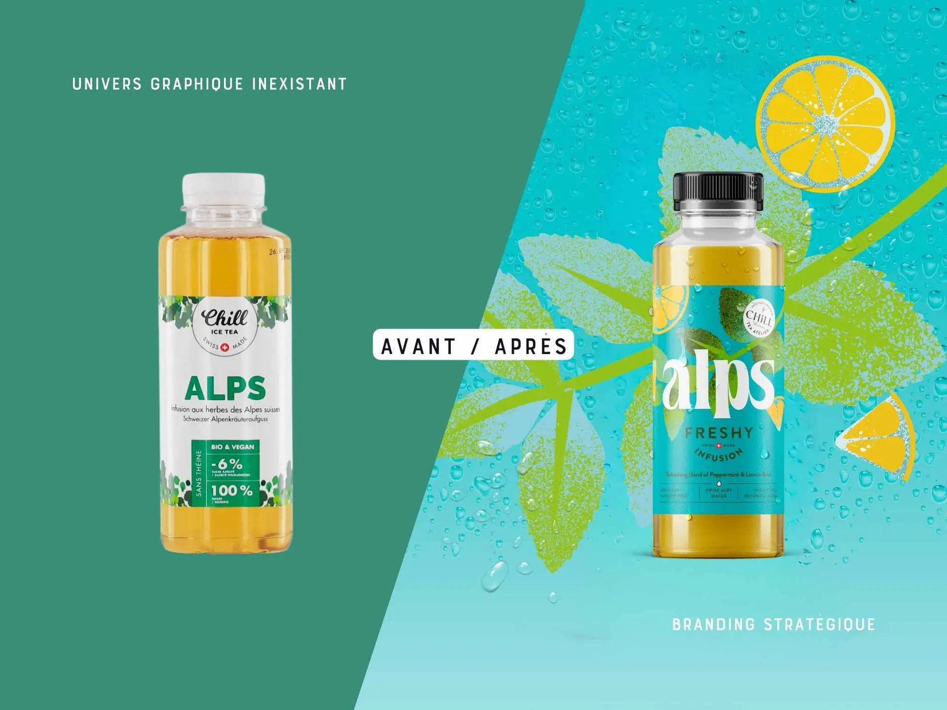 branding stratégique. Before After. Chill Tea Atelier