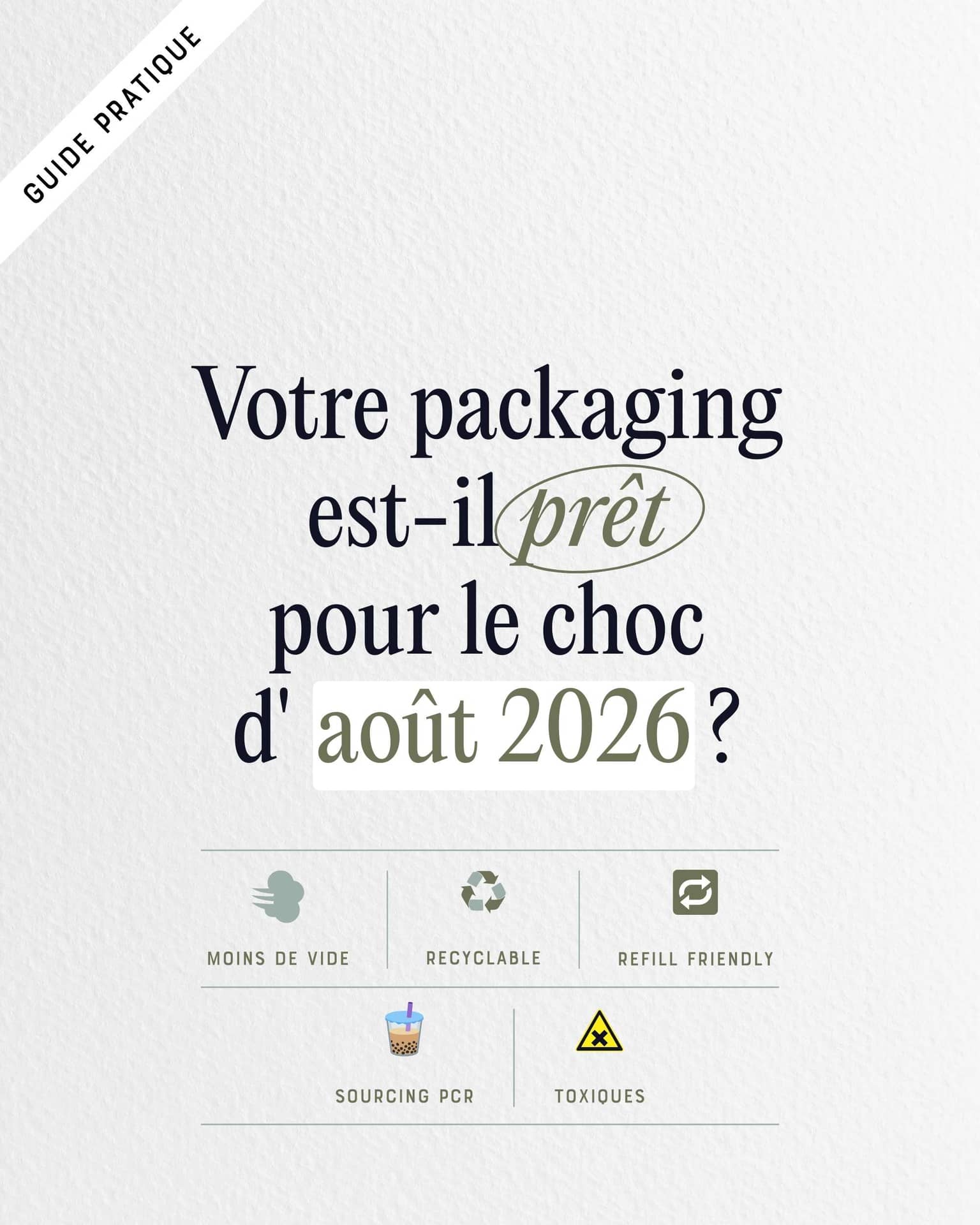 Checklist packaging durable 2026. Guide PPWR