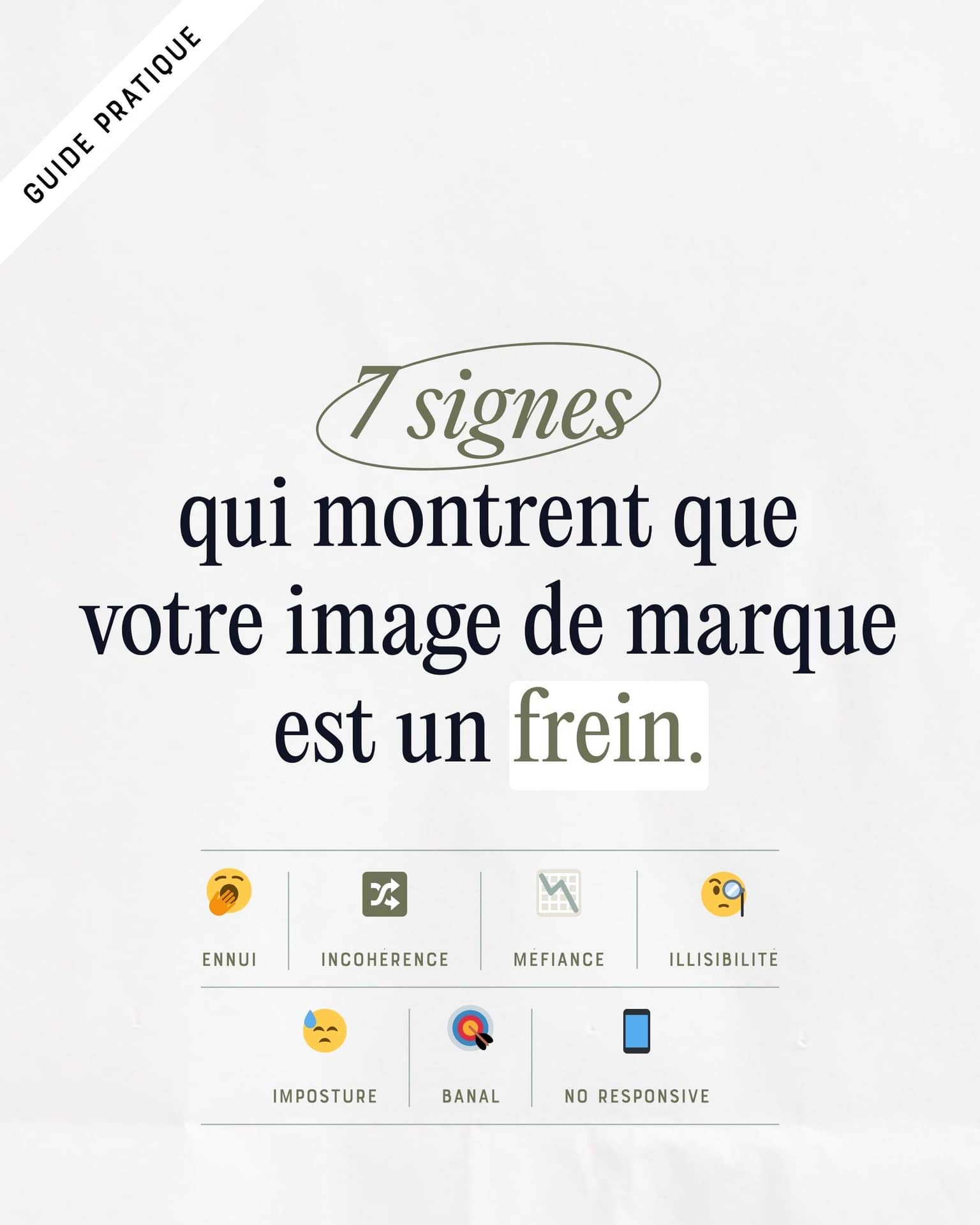 branding checklist. 7 signes que votre image est un frein. branding stratégique.