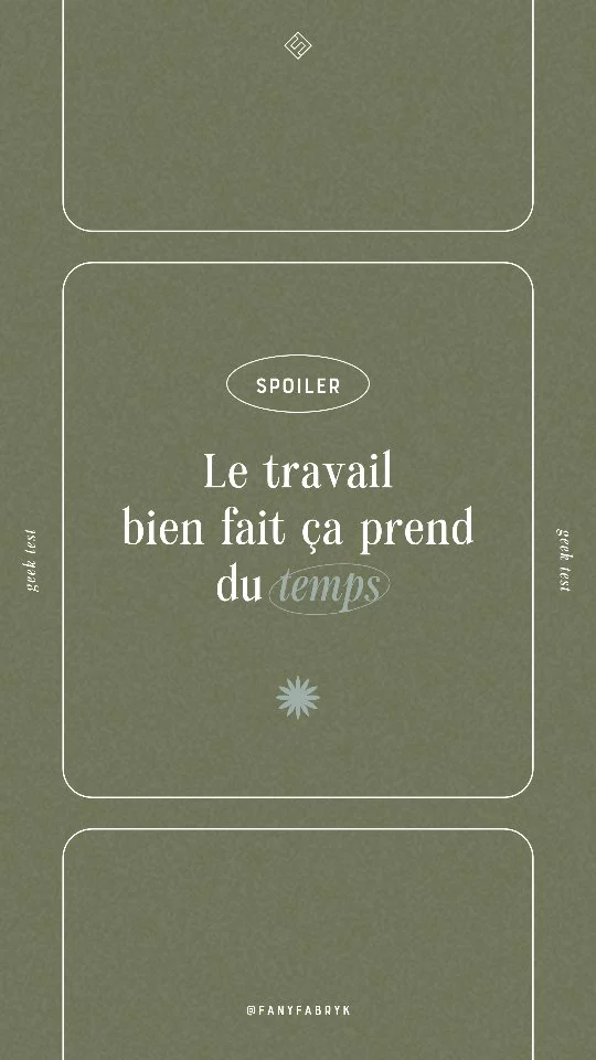 2h de taf résumées en 20 secondes 🤯 😅 !!!
Vous l'ignorez sans doute, alors cela vous donne un tout petit apercu du temps que peuvent prendre les processus de réflexion / création / exécution / préparation / présentation au client / ...
Et là on vous montre uniquement la création de maquettes "papier" 😅 pour 1 séance ! Derrière ce projet créé il y a 2 ans, se cachent des centaines d'heures de suivi client, réflexion, création, exécution, planification des prestataires intervenants, ...

Vous trouvez que le design coûte cher ? C'est normal !!! Ca prend du temps de faire les choses bien 😇

Et chez Fany'Fabryk, on aime que les choses soient bien faites pour vous faire vivre une expérience au top, de la prise de contact jusqu'à la "remise des clés" de votre identité ou votre packaging.

A bientôt pour un nouvel épisode "dans les coulisses" 😉

--------------------------

☞ 𝗙𝗮𝗻𝘆'𝗙𝗮𝗯𝗿𝘆𝗸, Creative Design

-------------------------

#communication
#designtips
#chocolatelovers
#lexiquegraphique
#identitevisuelle
#branding
#packaging
#packagingdesign
#graphisme
#suisseromande
#entrepriselocale
#lausanne
#fribourg
#genuinewomen